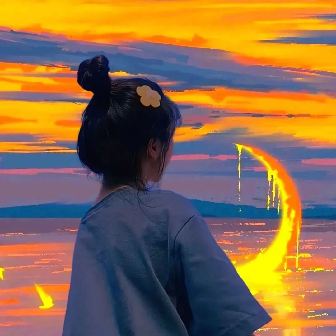yueliangqltxa月亮动漫情侣头像