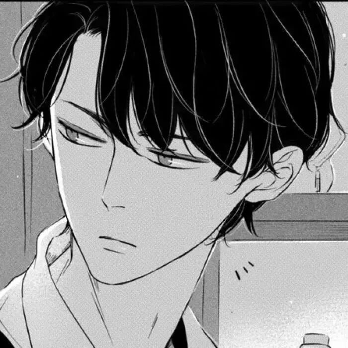 伤感黑白动漫头像男