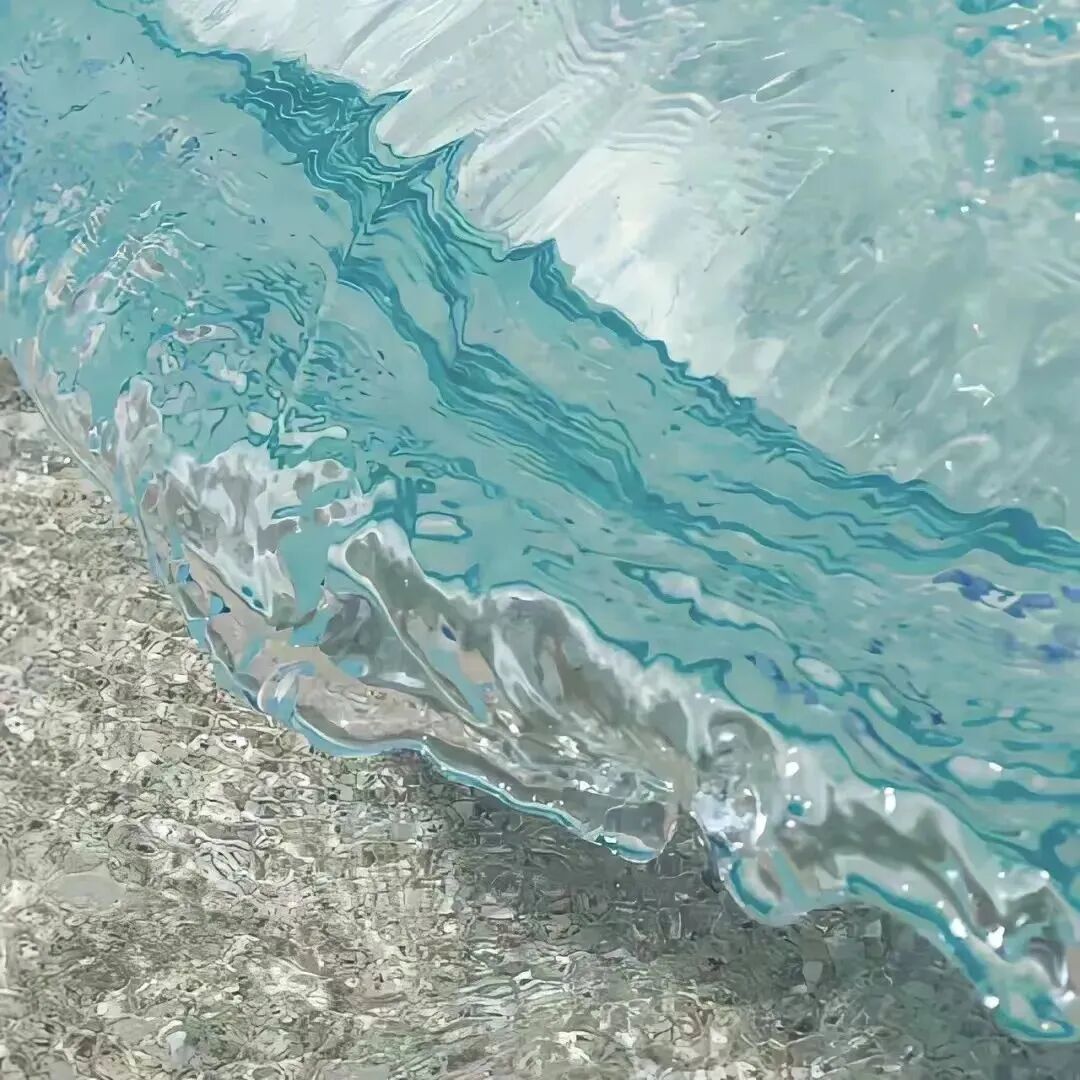 蓝色海水背景图