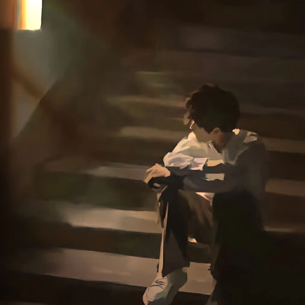 孤独感伤感插画动漫头像男