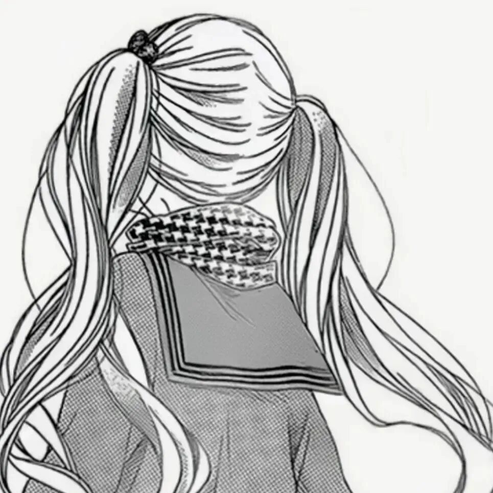 黑白动漫头像女