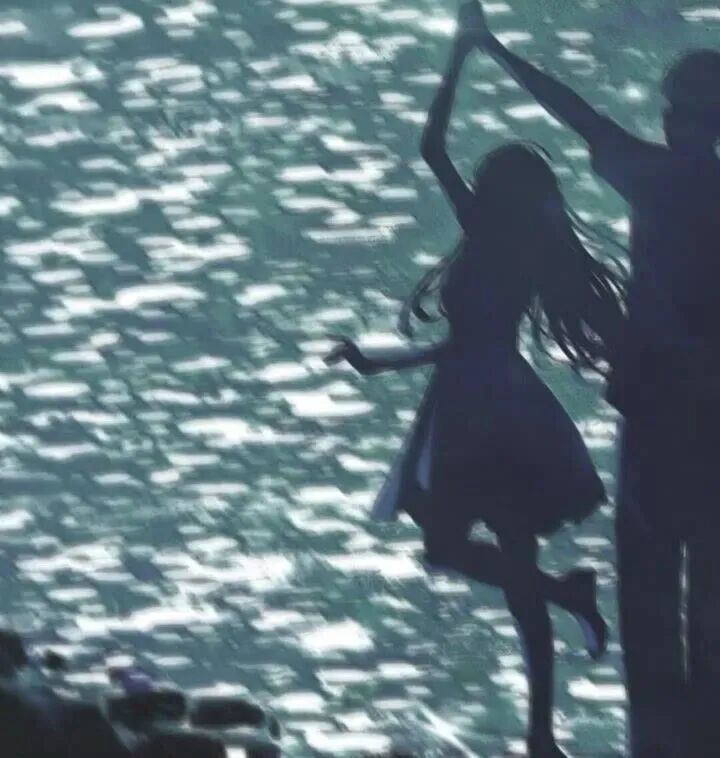 氛围感海边舞蹈动漫情侣头像