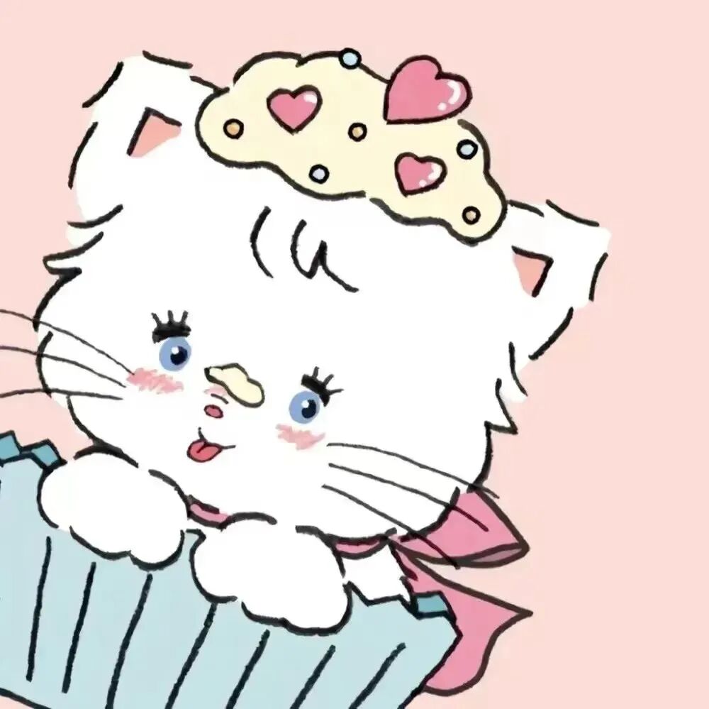 可爱小猫卡通动漫情侣头像