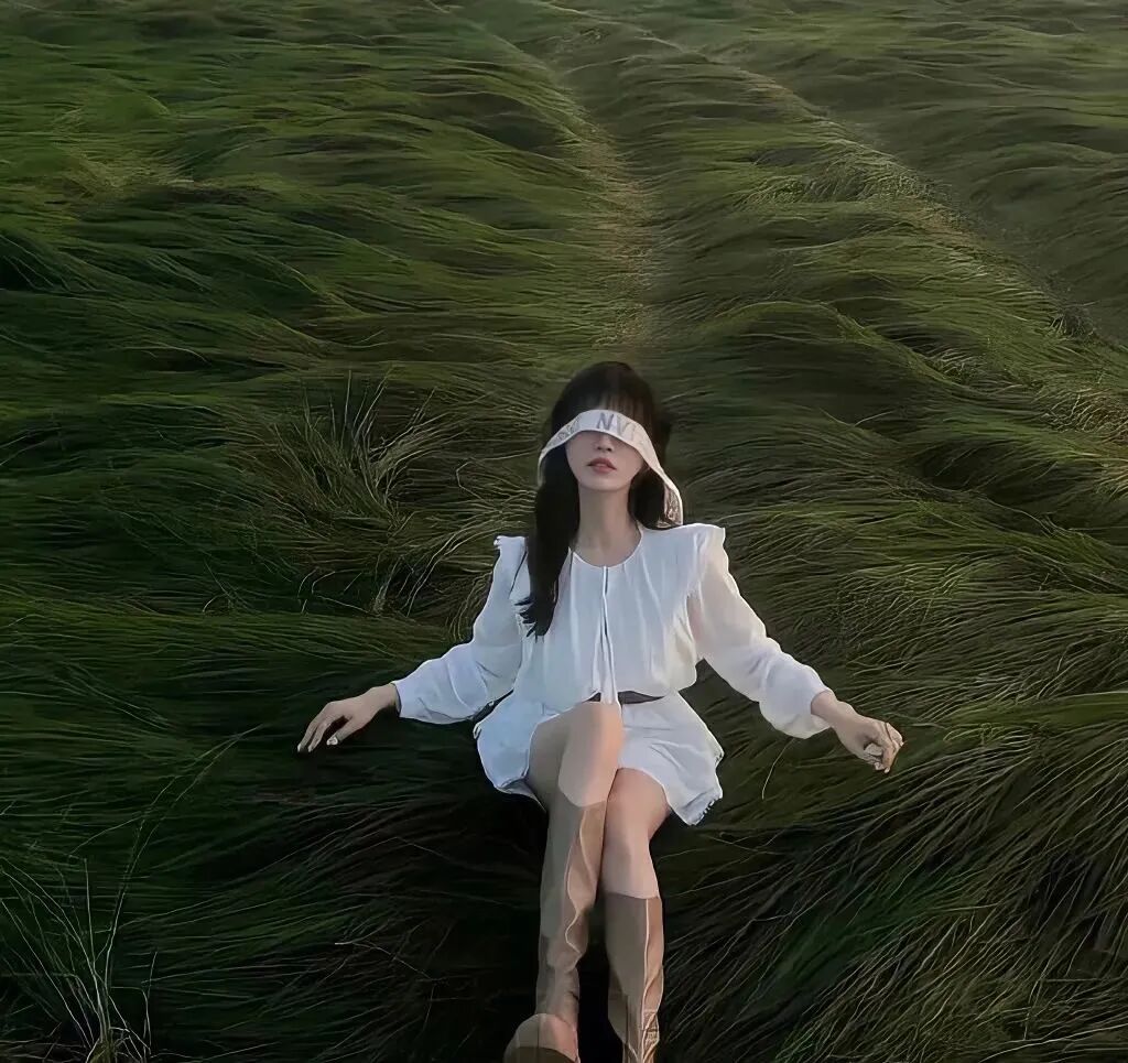 氛围感蒙眼小清新女生头像