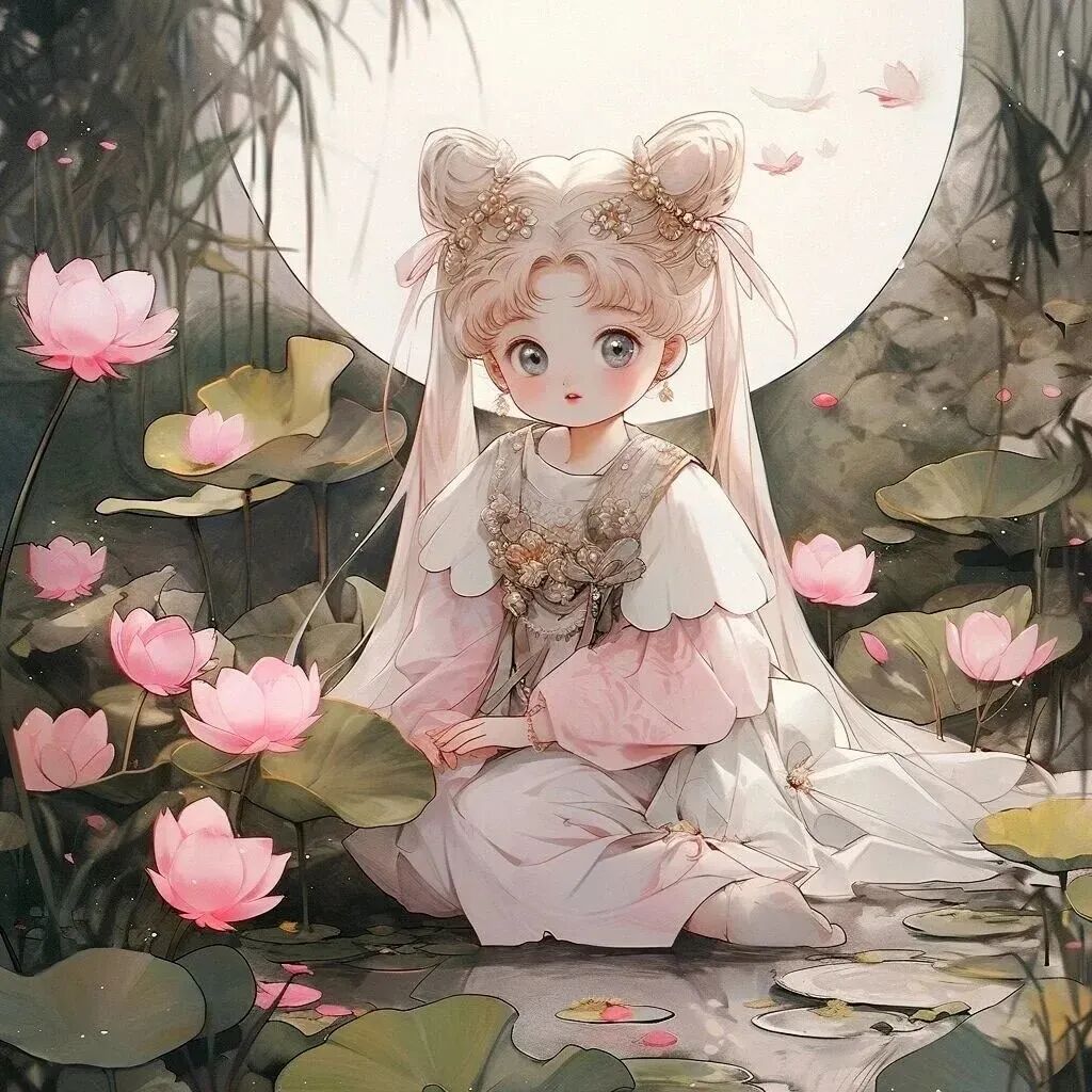 莲花佛系二人闺蜜头像动漫闺蜜头像