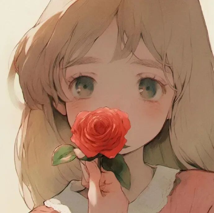鲜花动漫情侣头像