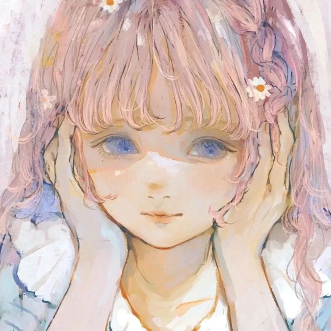 唯美手绘二人闺蜜头像动漫闺蜜头像