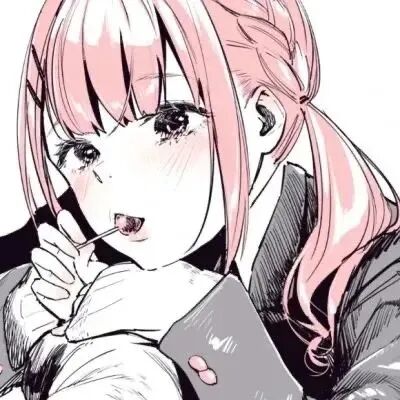 棒棒糖黑白动漫头像女