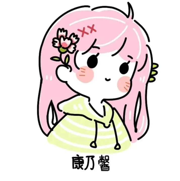 可爱带字手绘十人闺蜜头像动漫闺蜜头像