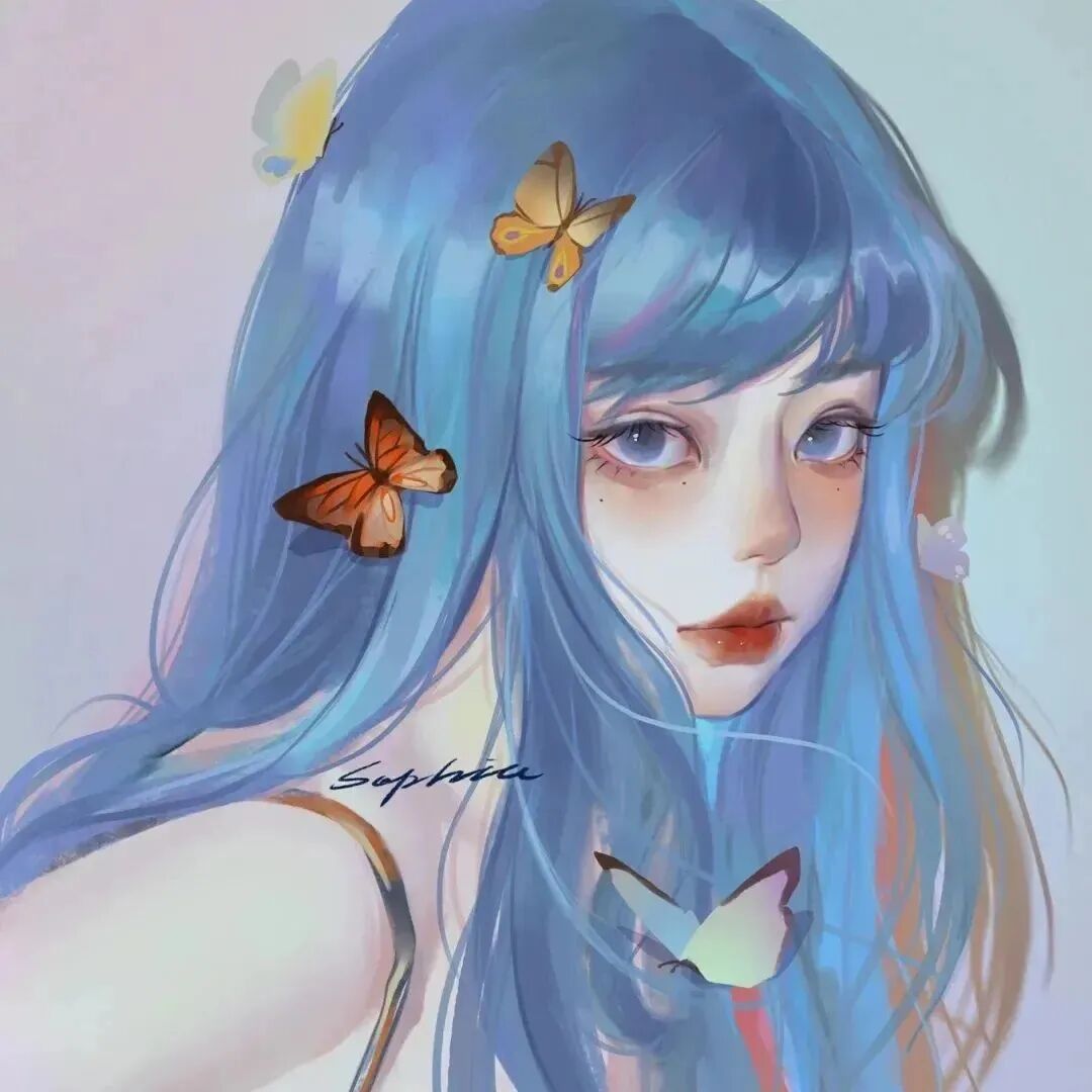手绘动漫头像女