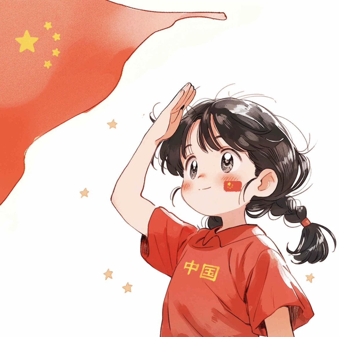 2023guoqingha卡通国庆节头像