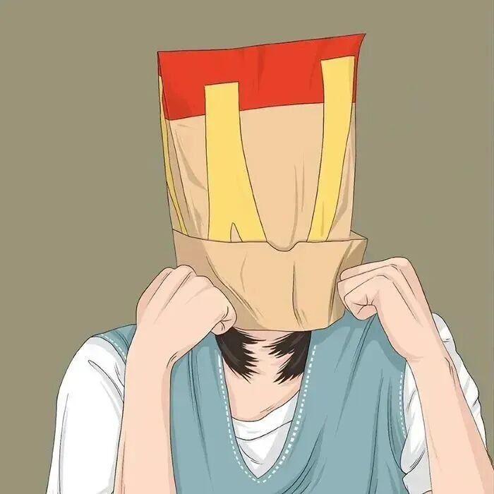 搞怪沙雕麦当劳卡通情侣头像