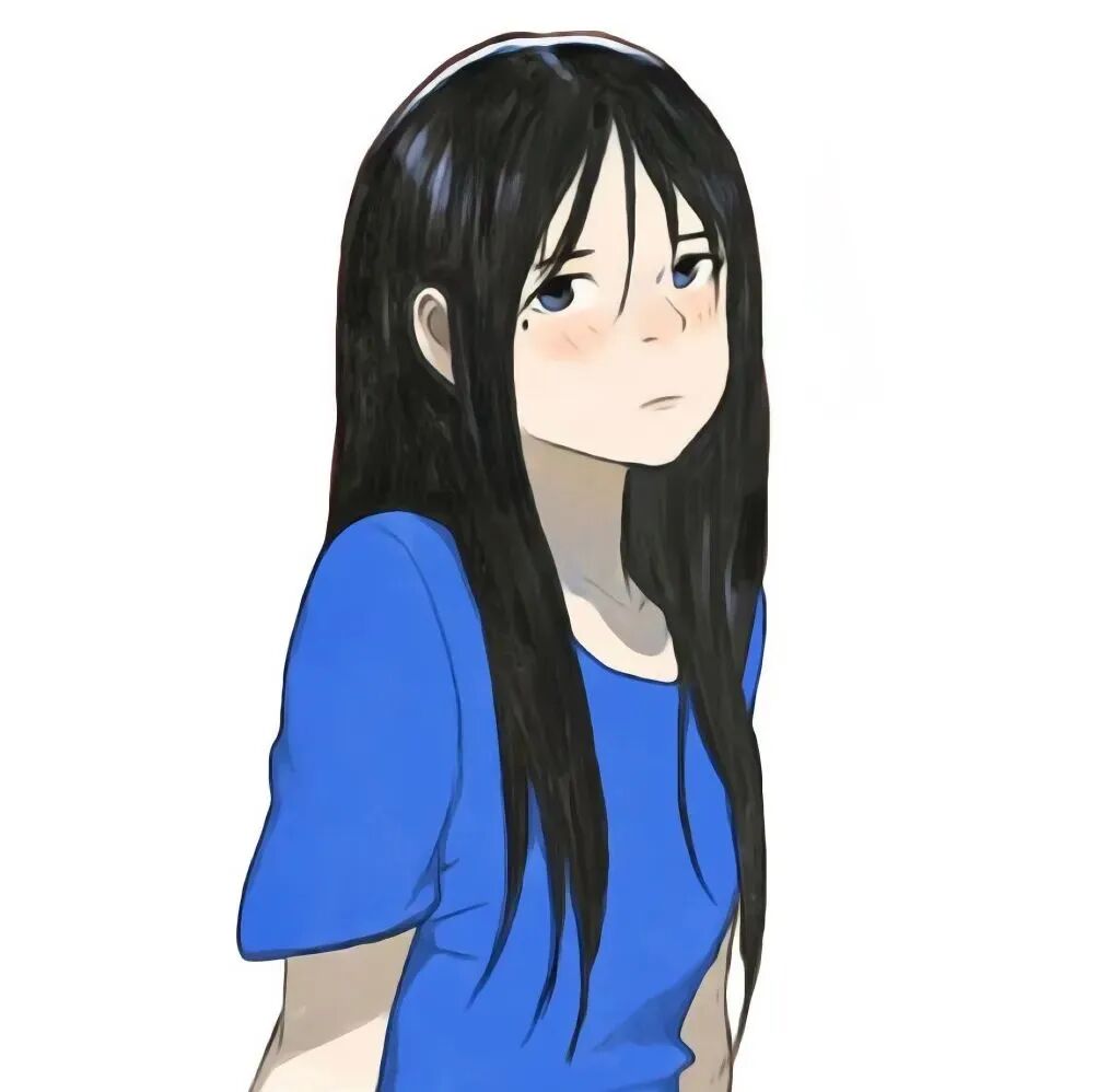 白底手绘动漫头像女