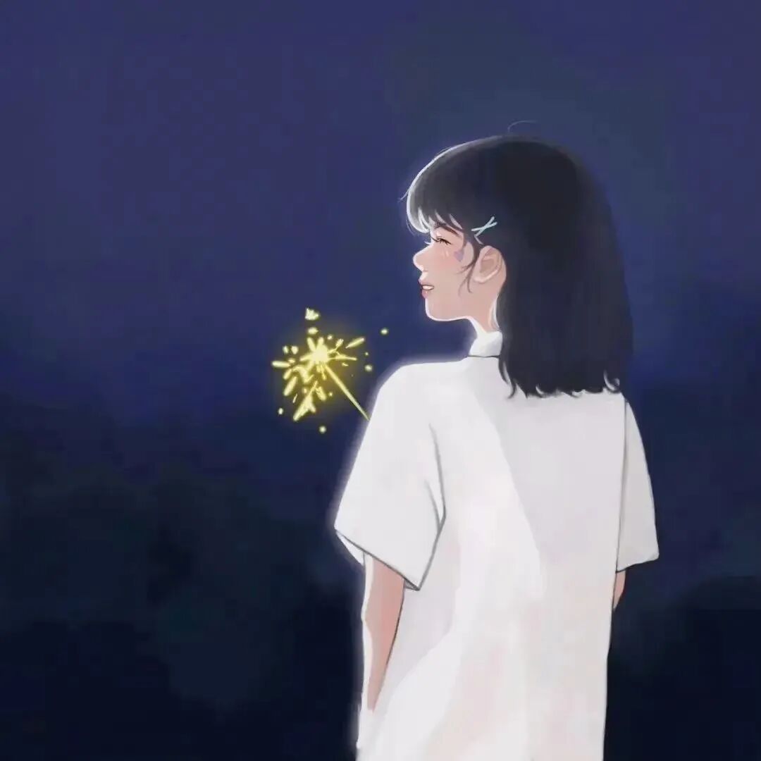 烟花动漫情侣头像