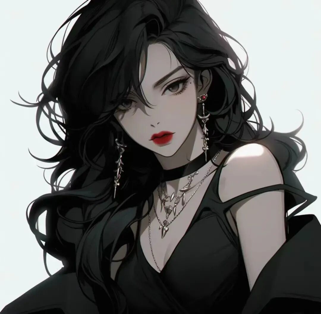 暗黑风动漫头像女
