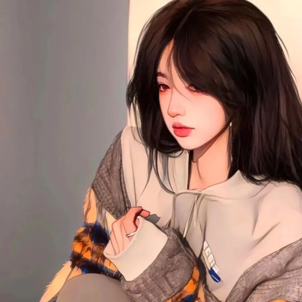 手绘女生头像