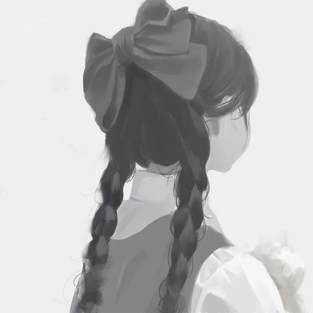黑白动漫头像女