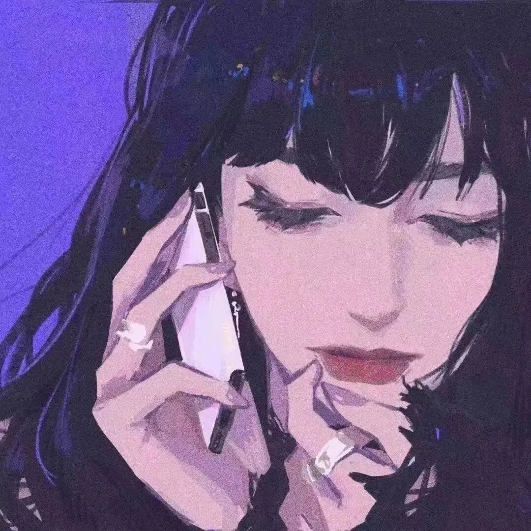 酷酷手绘动漫头像女