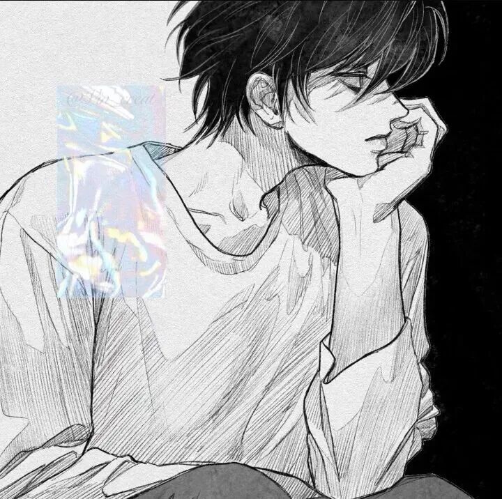 冷酷黑白动漫头像男