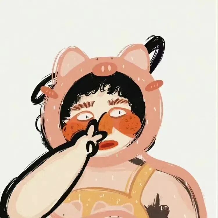 搞怪沙雕手绘四人闺蜜头像动漫闺蜜头像