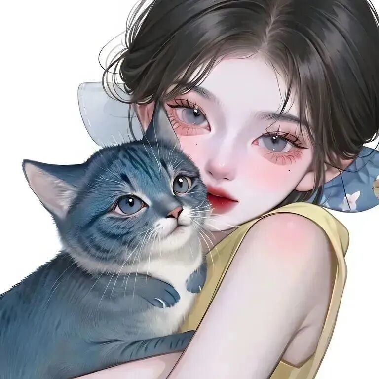 手绘二人闺蜜头像动漫闺蜜头像