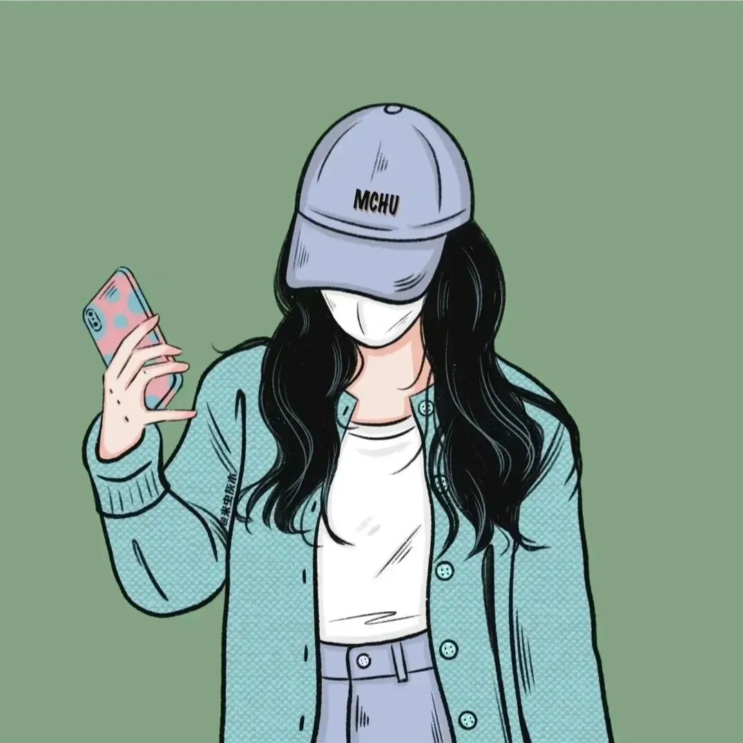 手绘二人闺蜜头像动漫闺蜜头像