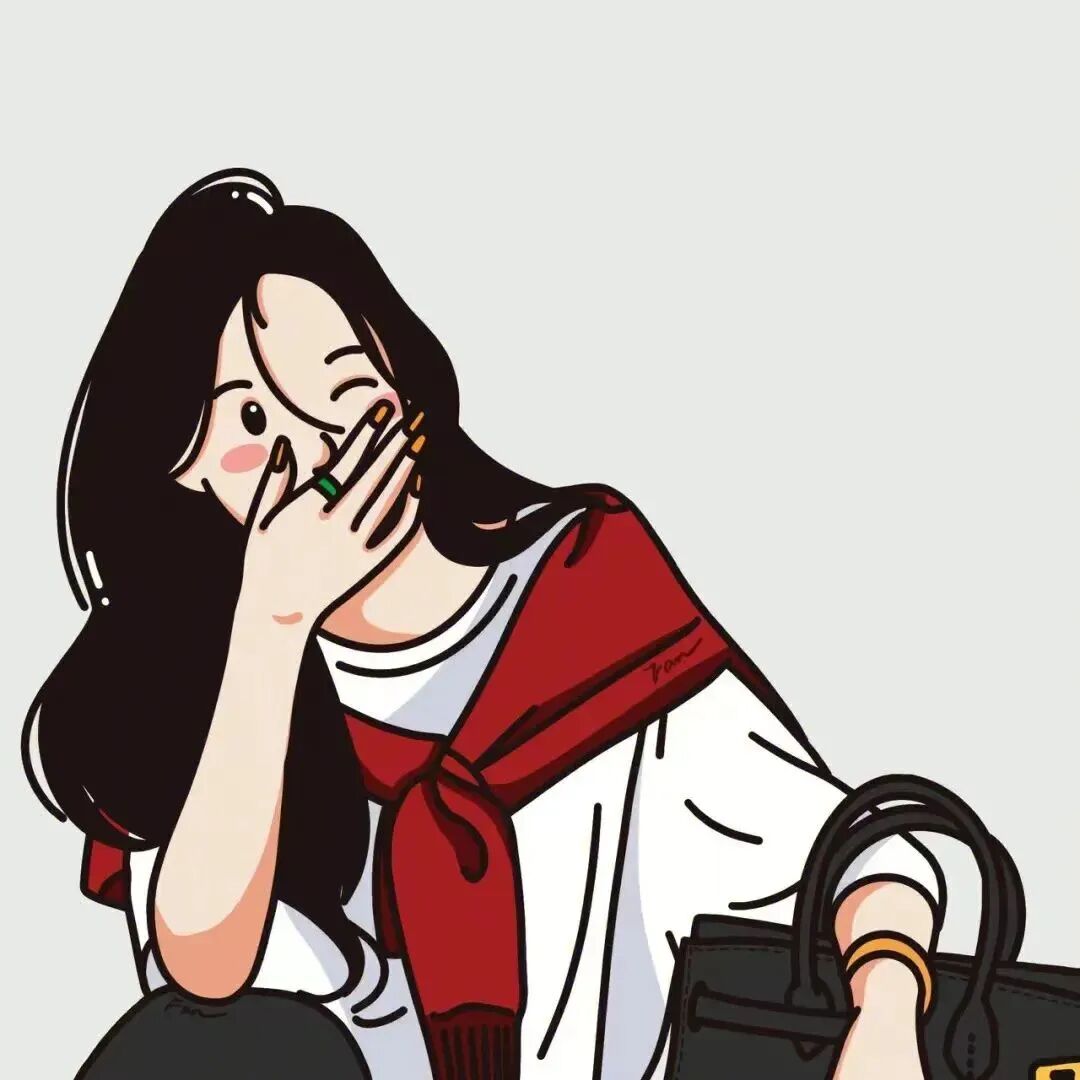 自拍手机手绘动漫头像女