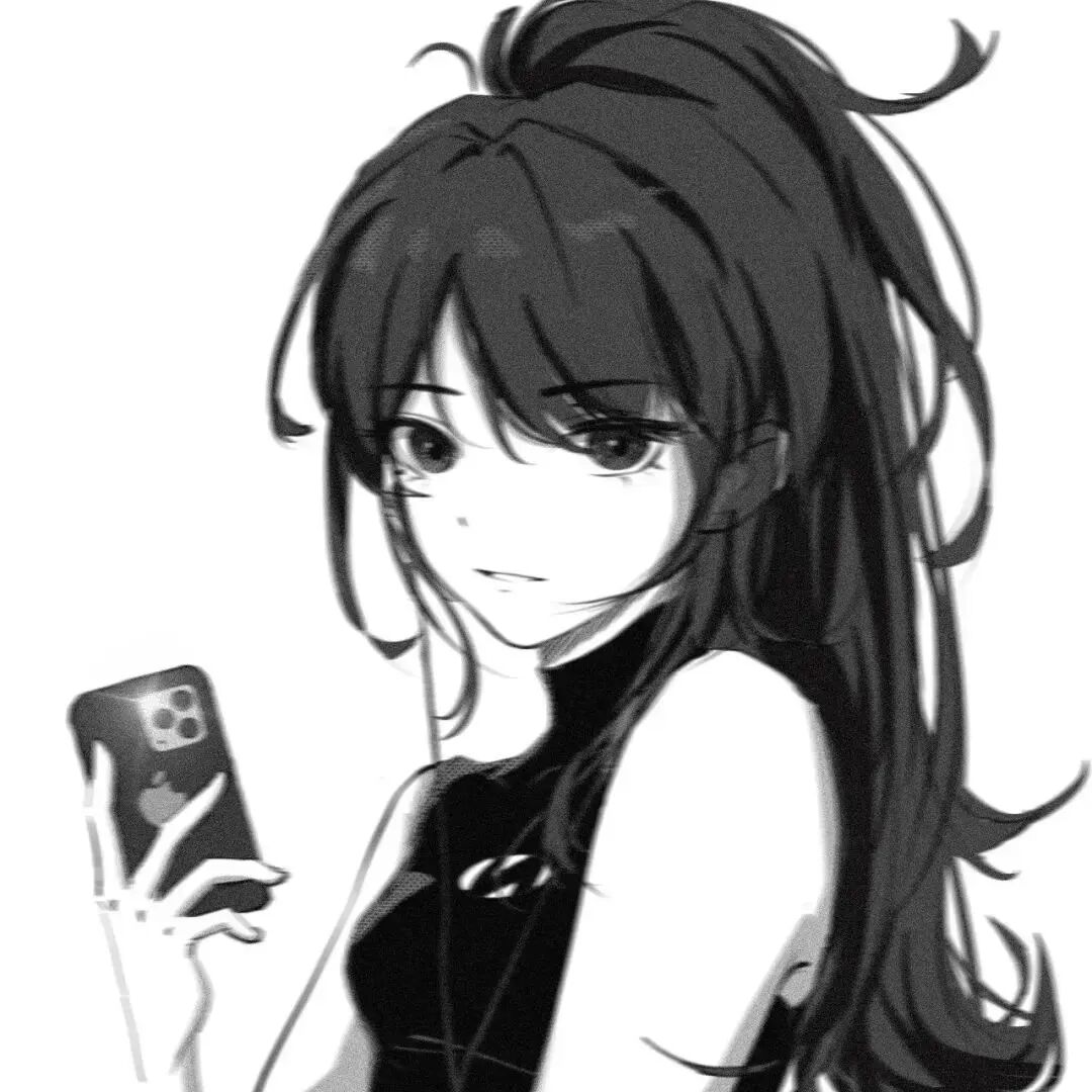 heibaiqltxdm黑白动漫情侣头像