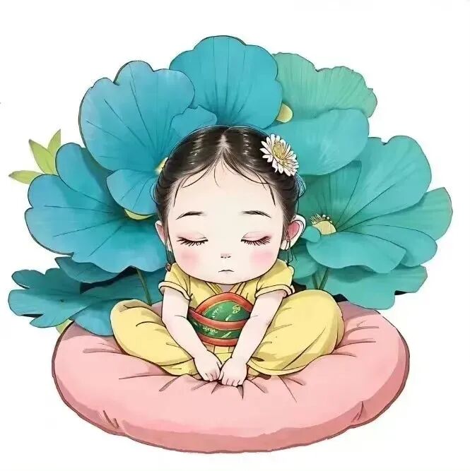 荷花白底六人闺蜜头像动漫闺蜜头像