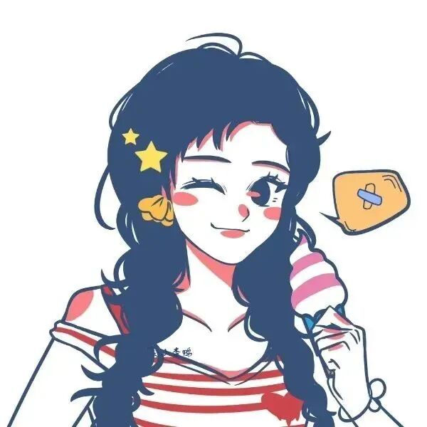 冰棒夏天手绘六人闺蜜头像动漫闺蜜头像