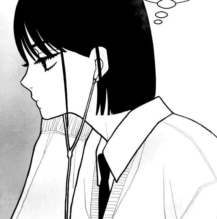 黑白动漫头像女