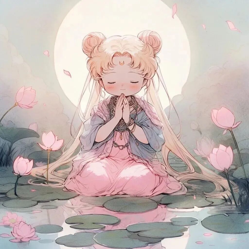 莲花佛系二人闺蜜头像动漫闺蜜头像