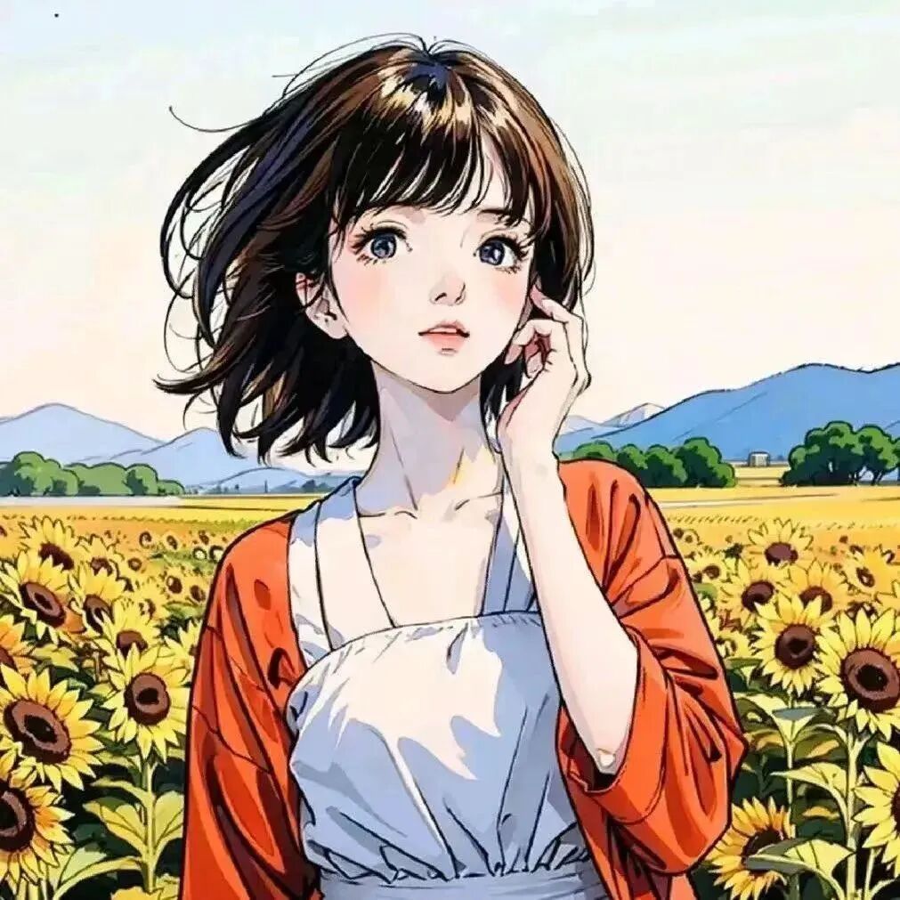 唯美治愈动漫头像女