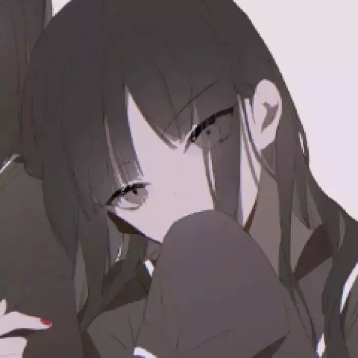 伤感黑白二人闺蜜头像动漫闺蜜头像