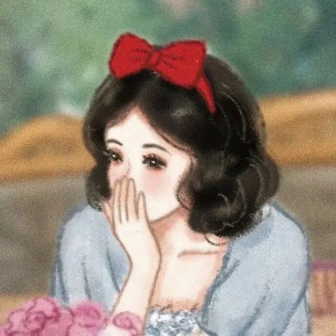 disinijiemei迪士尼公主八人闺蜜头像插画动漫闺蜜头像