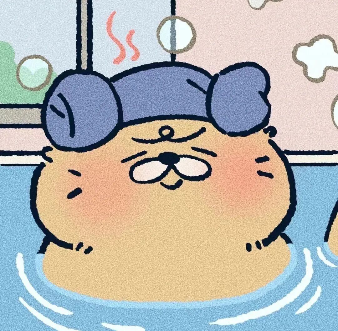 可爱猫咪洗澡卡通情侣头像