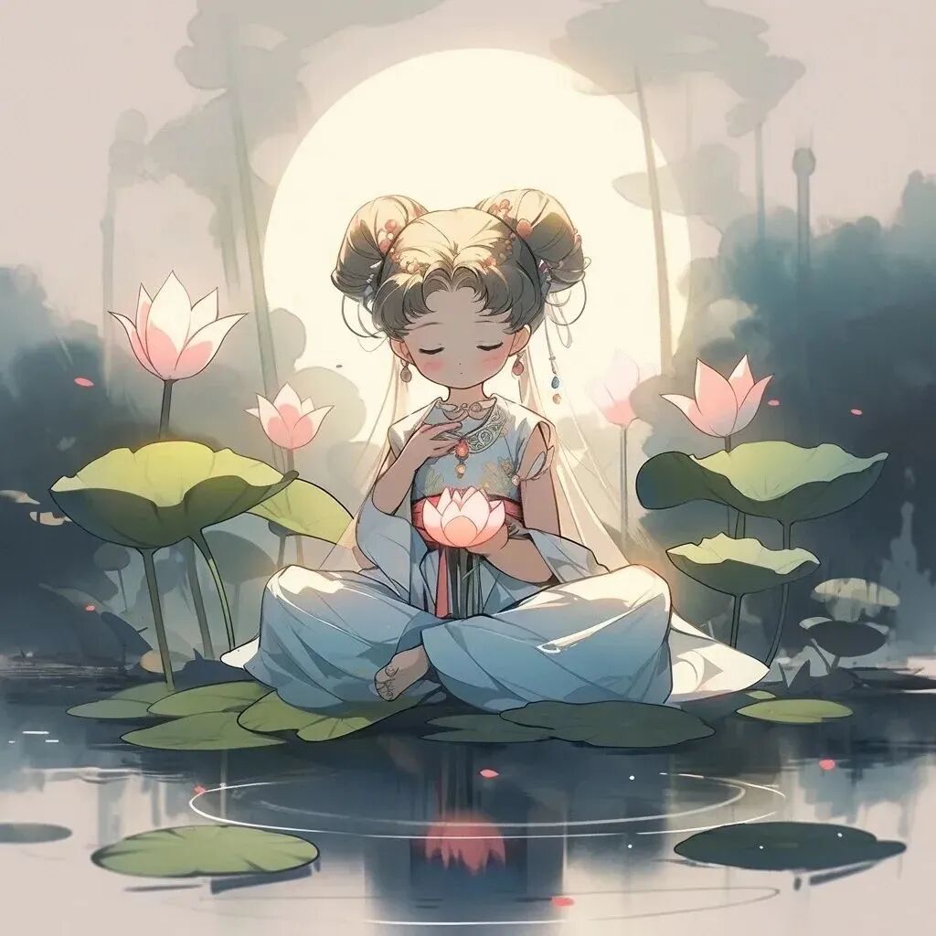 佛系莲花四人闺蜜头像动漫闺蜜头像