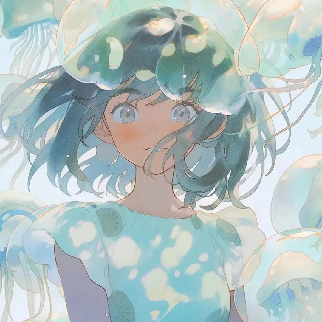 唯美治愈四人闺蜜头像动漫闺蜜头像