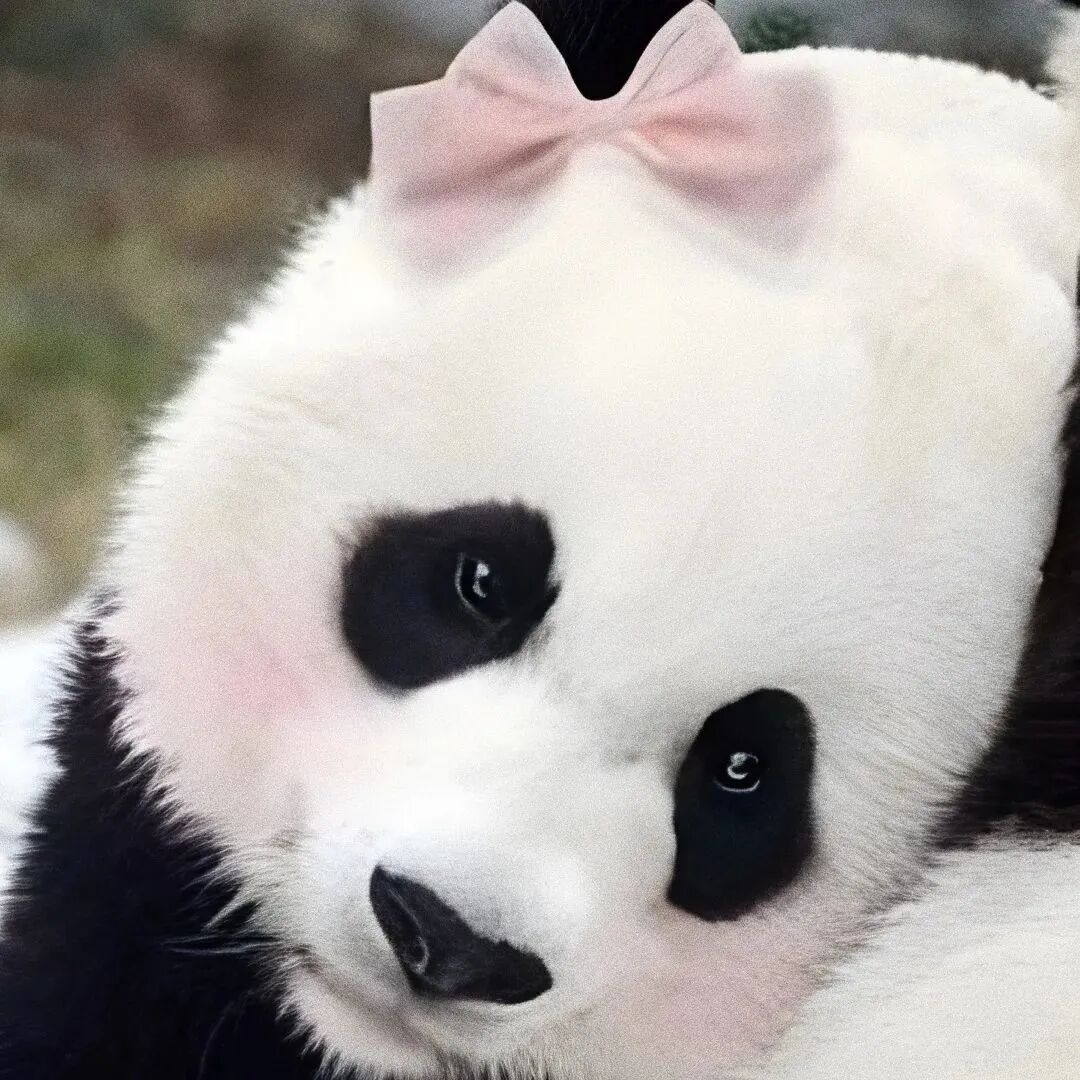 可爱熊猫情侣头像