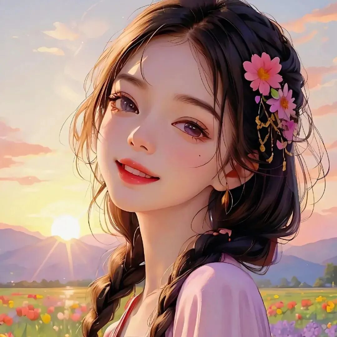 唯美治愈爱笑四人闺蜜头像动漫闺蜜头像