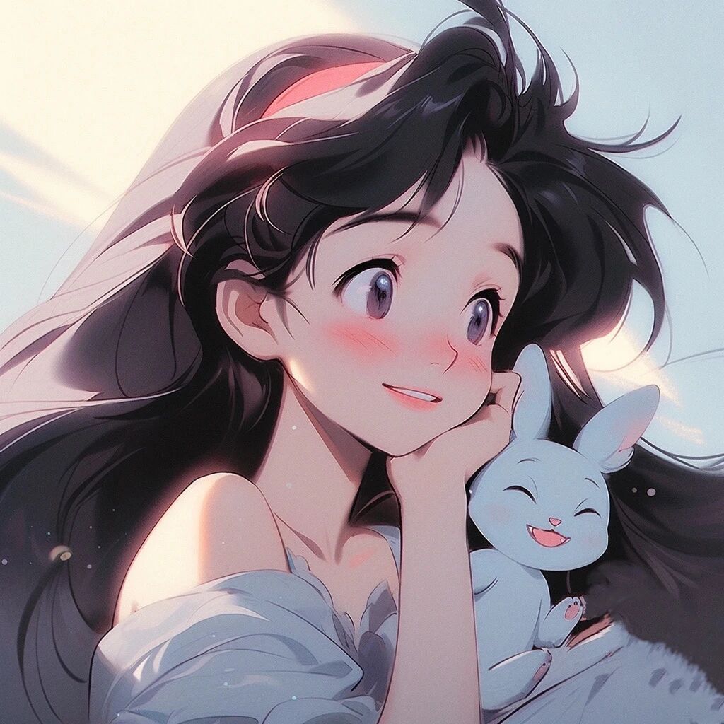唯美治愈抱着猫咪五人闺蜜头像动漫闺蜜头像