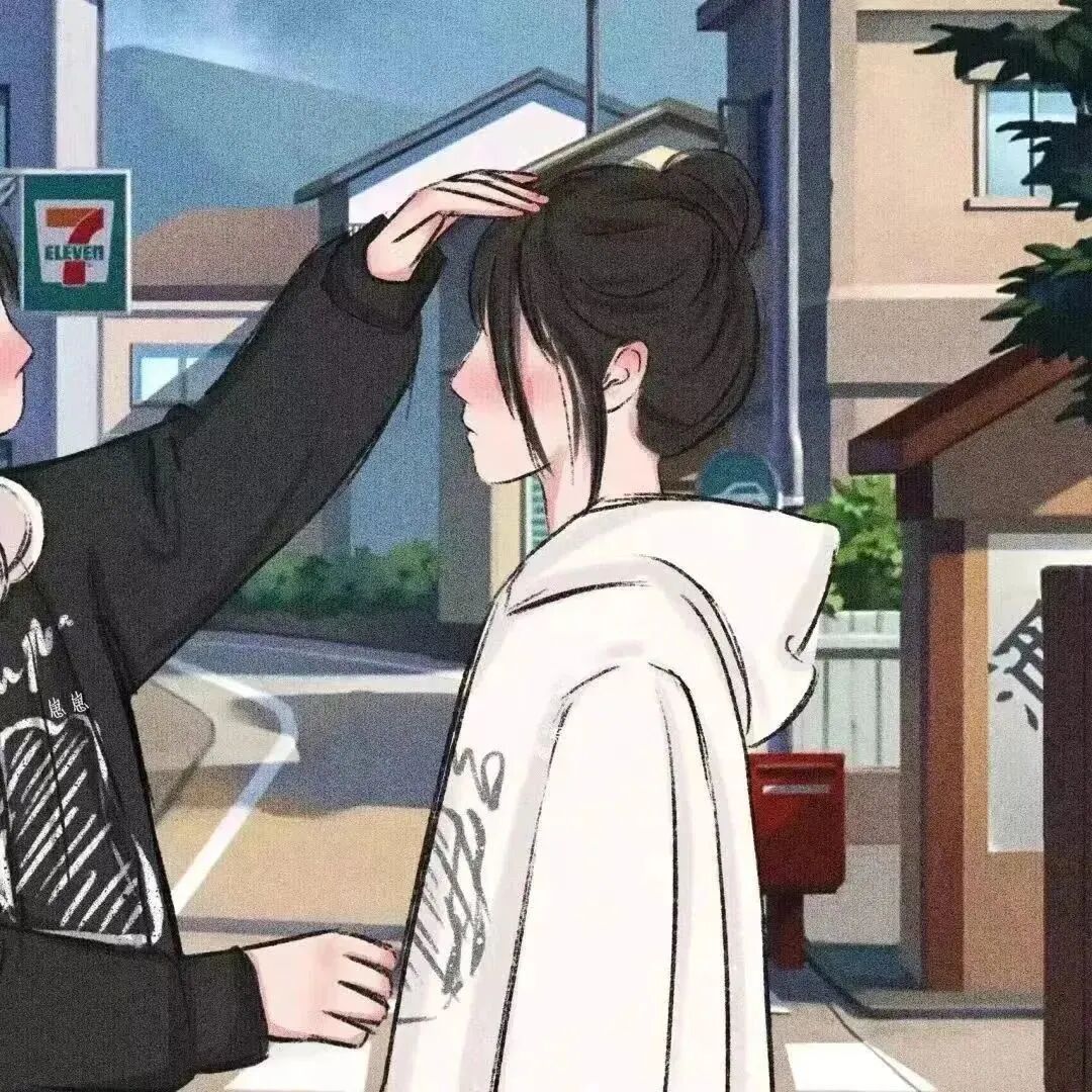二人闺蜜头像手绘动漫闺蜜头像