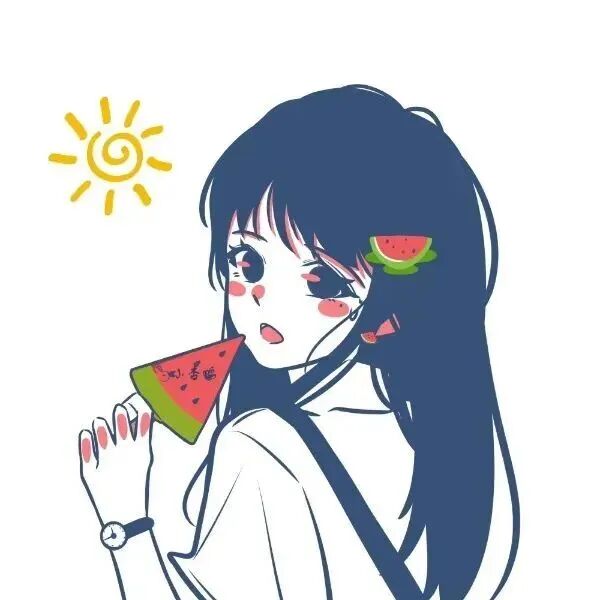冰棒夏天手绘六人闺蜜头像动漫闺蜜头像
