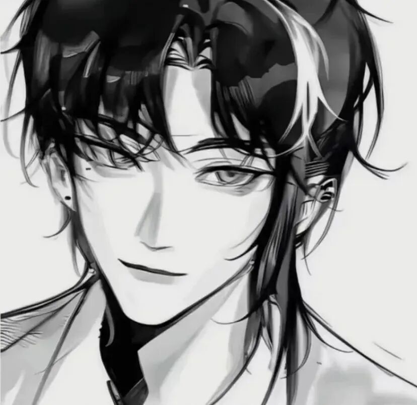黑白动漫头像男