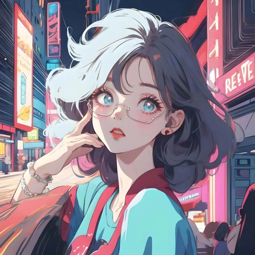 墨镜潮流六人闺蜜头像动漫闺蜜头像