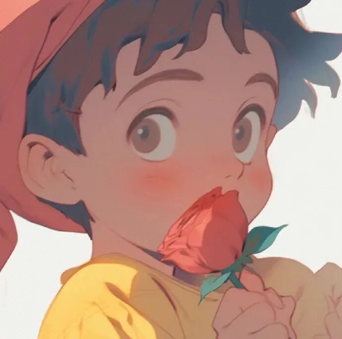 鲜花动漫情侣头像
