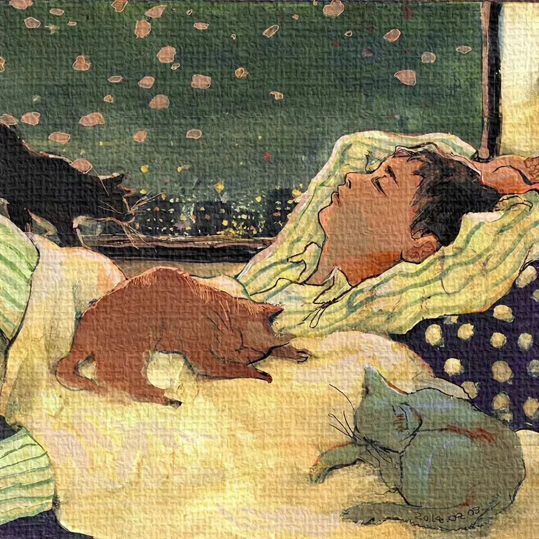 油画动漫头像男
