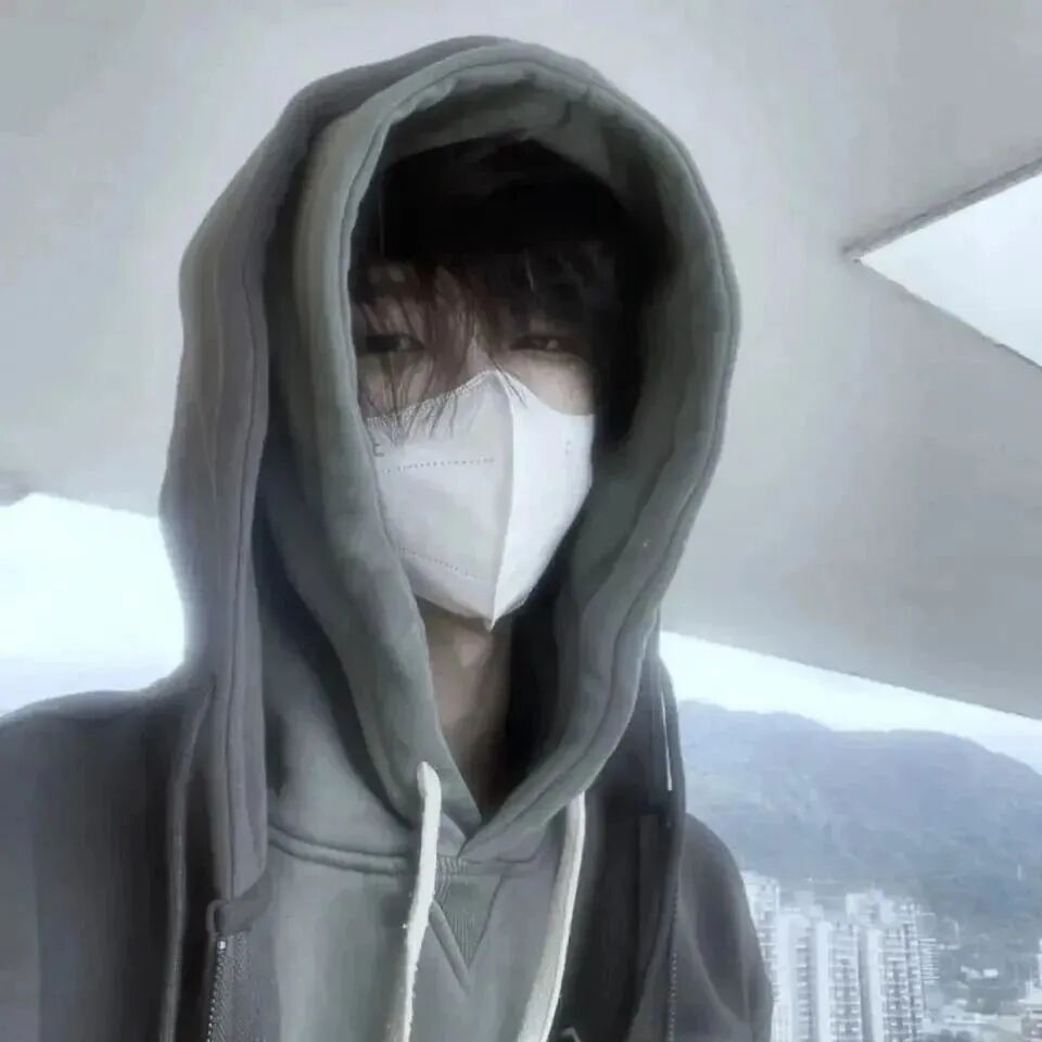 休闲帽口罩不露脸男生头像