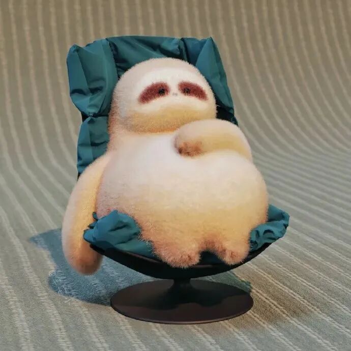毛绒绒摆烂可爱卡通头像