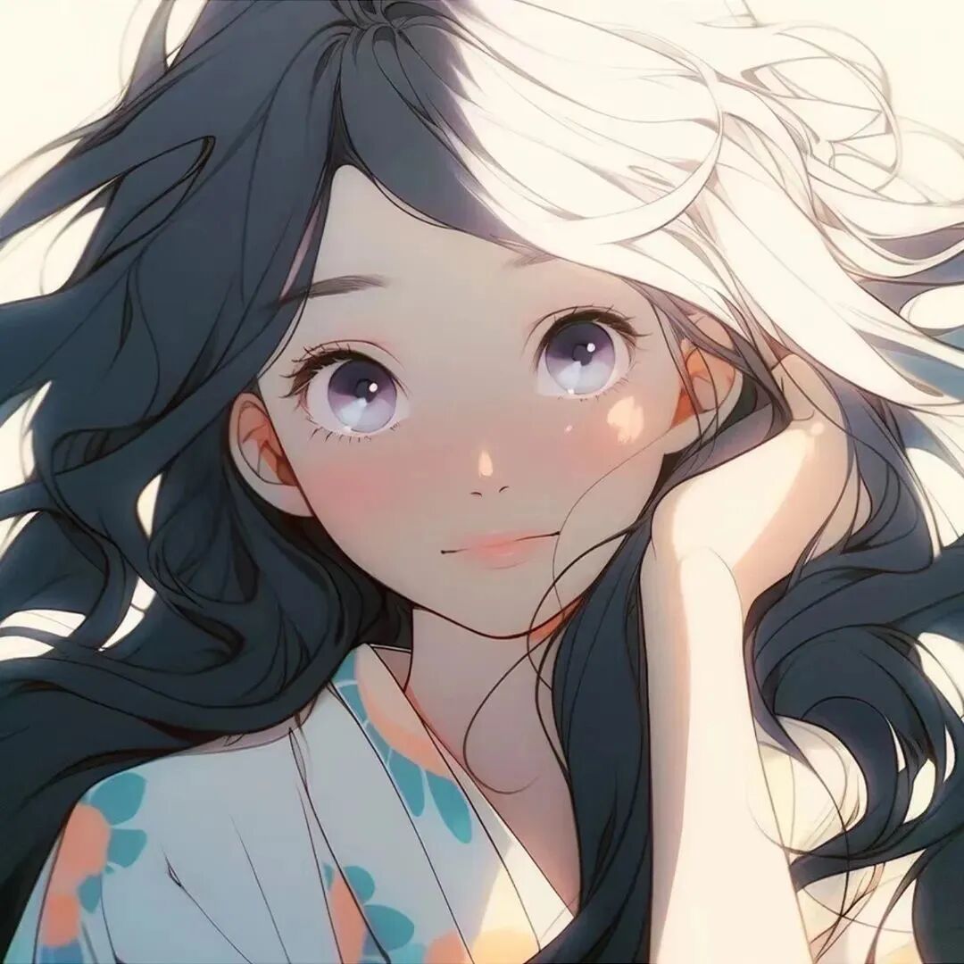 手绘四人闺蜜头像动漫闺蜜头像